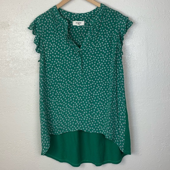Anthropologie Tops - Anthropologie Porridge Size M Green Ladybug